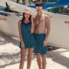 Couple Matching Dotted Swim Dress / Swim Shorts