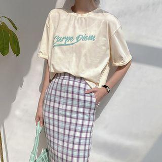 Letter Cropped T-shirt