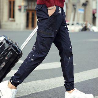 Paint Splatter Print Jogger Pants