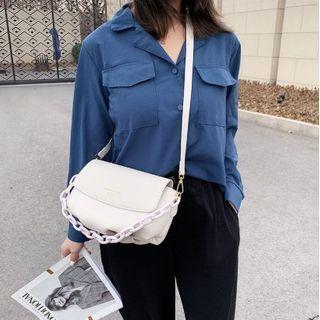 Flap Plain Bucket Bag