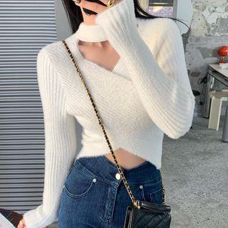 Halter Crisscross Crop Knit Top