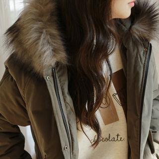 Hooded Faux-fur Lined Coat