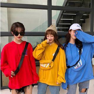 Set: Printed Hoodie + Sling Bag