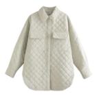 Quilted Pocket Detail Button-up Jacket