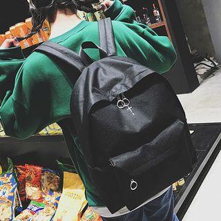 Cross Embroidered Backpack