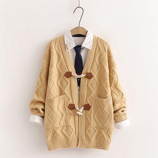 Toggle Button Oversized Cardigan