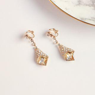 Rhinestone Faux Crystal Dangle Earring
