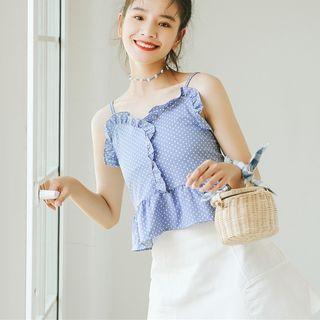 Dotted Camisole Top Blue - One Size