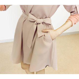 Cuffed-sleeve Jacket With Sash