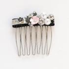 Flower Accent Hair Comb