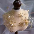 Wedding Rhinestone Alloy Butterfly Hair Clip Gold - One Size
