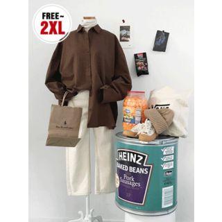 Wide-sleeve Oversized Cotton Shirt