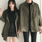Couple Matching Pocketed Buttoned Jacket