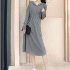 Buttoned Hoodie Dress