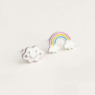 925 Sterling Silver Cloud Earring 1 Pair - S925 Silver - One Size