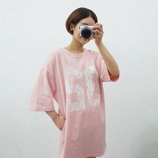 32 Print Mini T-shirt Dress