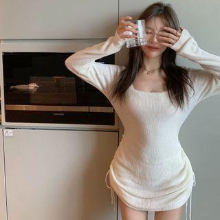 Slim-fit Drawstring Light Mini Dress / Camisole