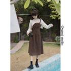 Spaghetti Strap Midi A-line Dress / Shrug / Set