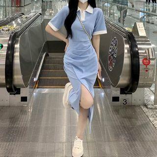 Short-sleeve Midi Bodycon Polo Dress