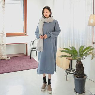 Raglan-sleeve Long Sweatshirt Dress