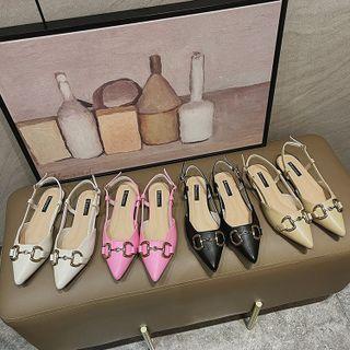 Flat Slingback Pointed Sandals