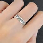 925 Sterling Silver Roman Numeral Open Ring 1 Piece - Ring - 8 - One Size