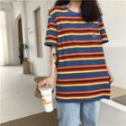 Striped Short-sleeve T-shirt Stripes - Multicolor - One Size