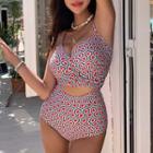 Patterned Tie-front Swimsuit