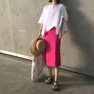 Short Sleeve Plain Tee / Skirt