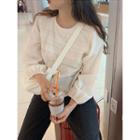 Lace-yoke Button-back Blouse