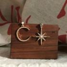 Non-matching Crescent & Star Drop Earring 1 Pair - Non-matching Earrings - One Size