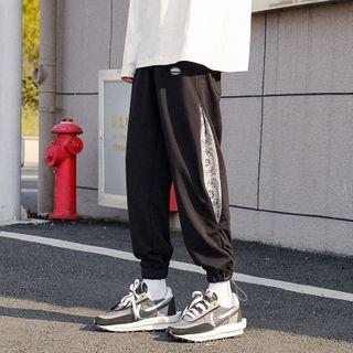 Paisley Print Panel Harem Sweatpants