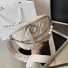 Faux Pearl Faux Leather Sling Bag