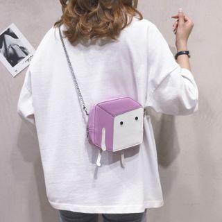 Two-tone Cartoon Chain Crossbody Bag