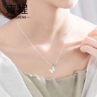 Butterfly Necklace White - One Size