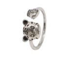 Tiger Sterling Silver Open Ring Ring - Tiger - Silver - One Size