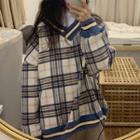 Plaid Woolen Sweatshirt