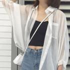 Long-sleeve Light Shirt White - One Size