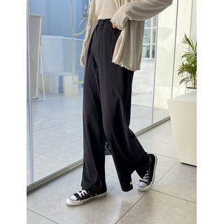 Slit-side Eco-friendly Wide-leg Pants