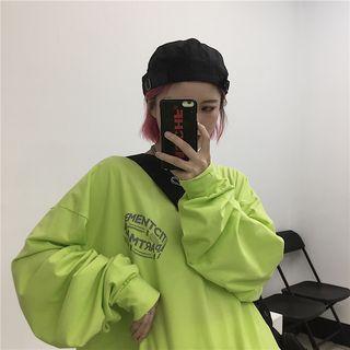 Long-sleeve Letter-print T-shirt