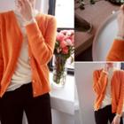 V-neck Fuax-pearl Buttoned Cardigan