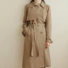 Flap Belted Trench Coat
