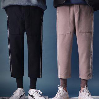 Mock Two-piece Cropped Cargo Pants