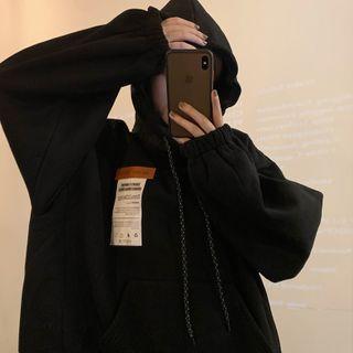 Fleece-lined Applique Hoodie