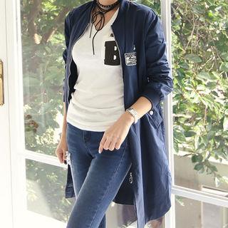 Applique Zip-up Parka