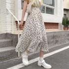 Chiffon Floral Semi Maxi Skirt
