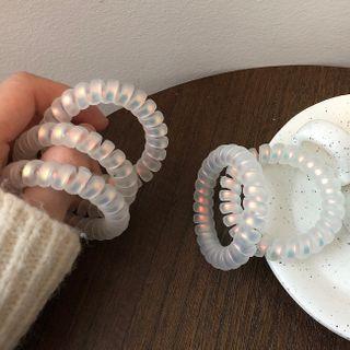Coil Hair Tie 1326a - Milky White - One Size