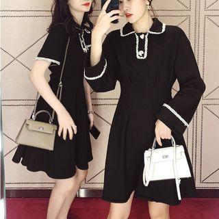 Placket A-line Mini Dress