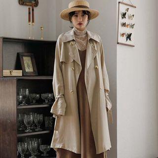 Double-breasted Trench Coat Blue - One Size