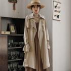 Double-breasted Trench Coat Blue - One Size